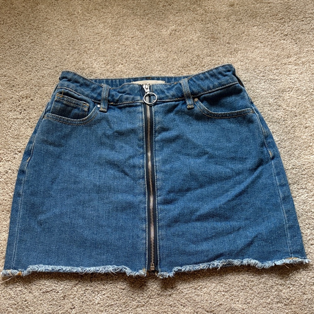 PacSun Dark Blue Denim Mini Skirt